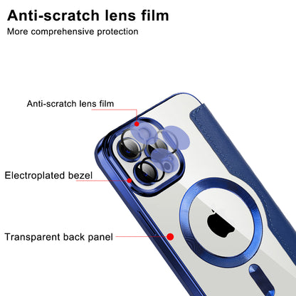 Capa MagSafe para Apple iPhone 11 Pro Max, Techsuit, SmartMag Book, Preta