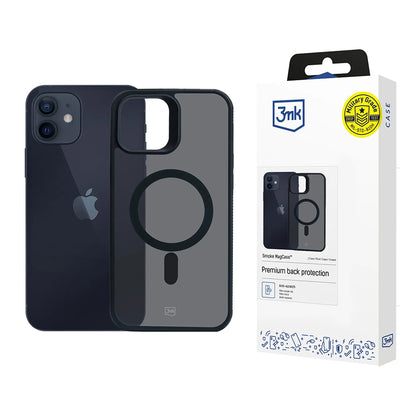 Capa MagSafe para Apple iPhone 12 / 12 Pro, 3MK, Smoke MagCase, Preta