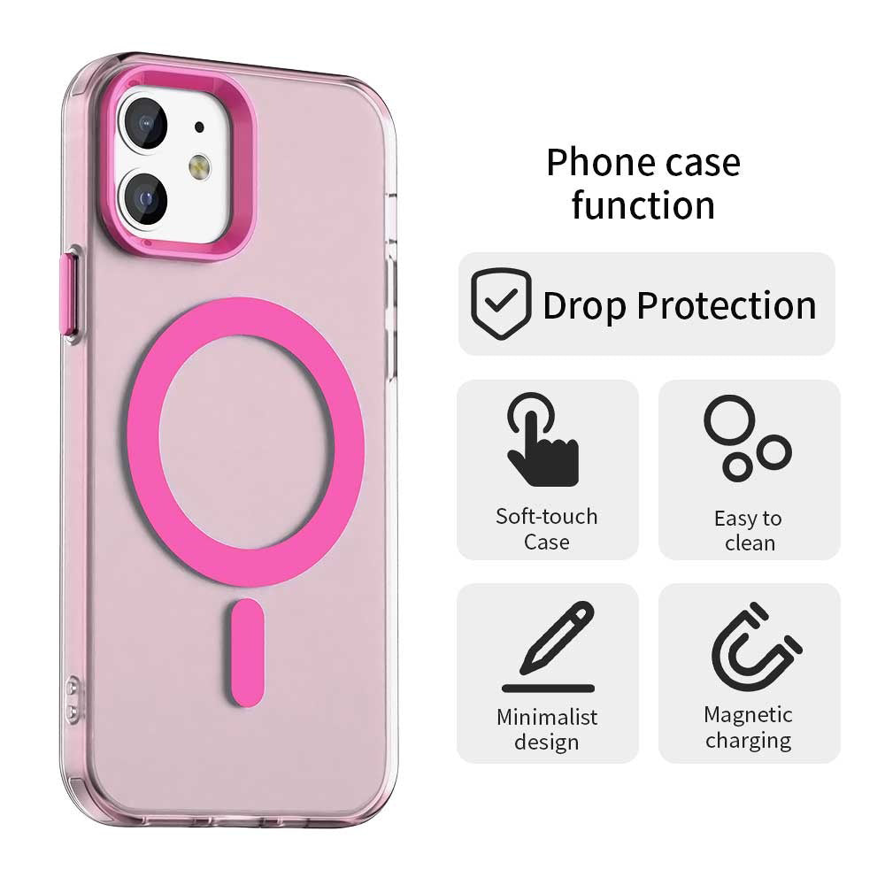 Capa MagSafe para Apple iPhone 12 / 12 Pro, Techsuit, CandyCase, Rosa