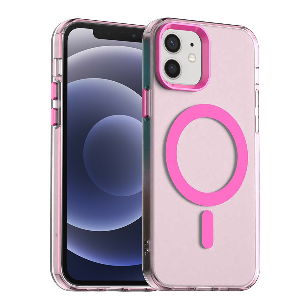 Capa MagSafe para Apple iPhone 12 / 12 Pro, Techsuit, CandyCase, Rosa