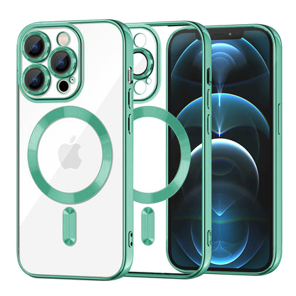 MagSafe Case for Apple iPhone 12 Pro Max, Techsuit, Luxury Crystal, Light Green