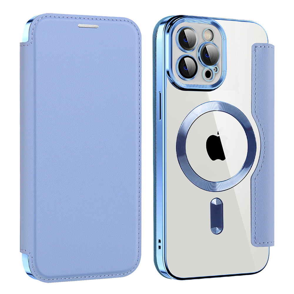 Capa MagSafe para Apple iPhone 12 Pro Max, Techsuit, SmartMag Book, Azul