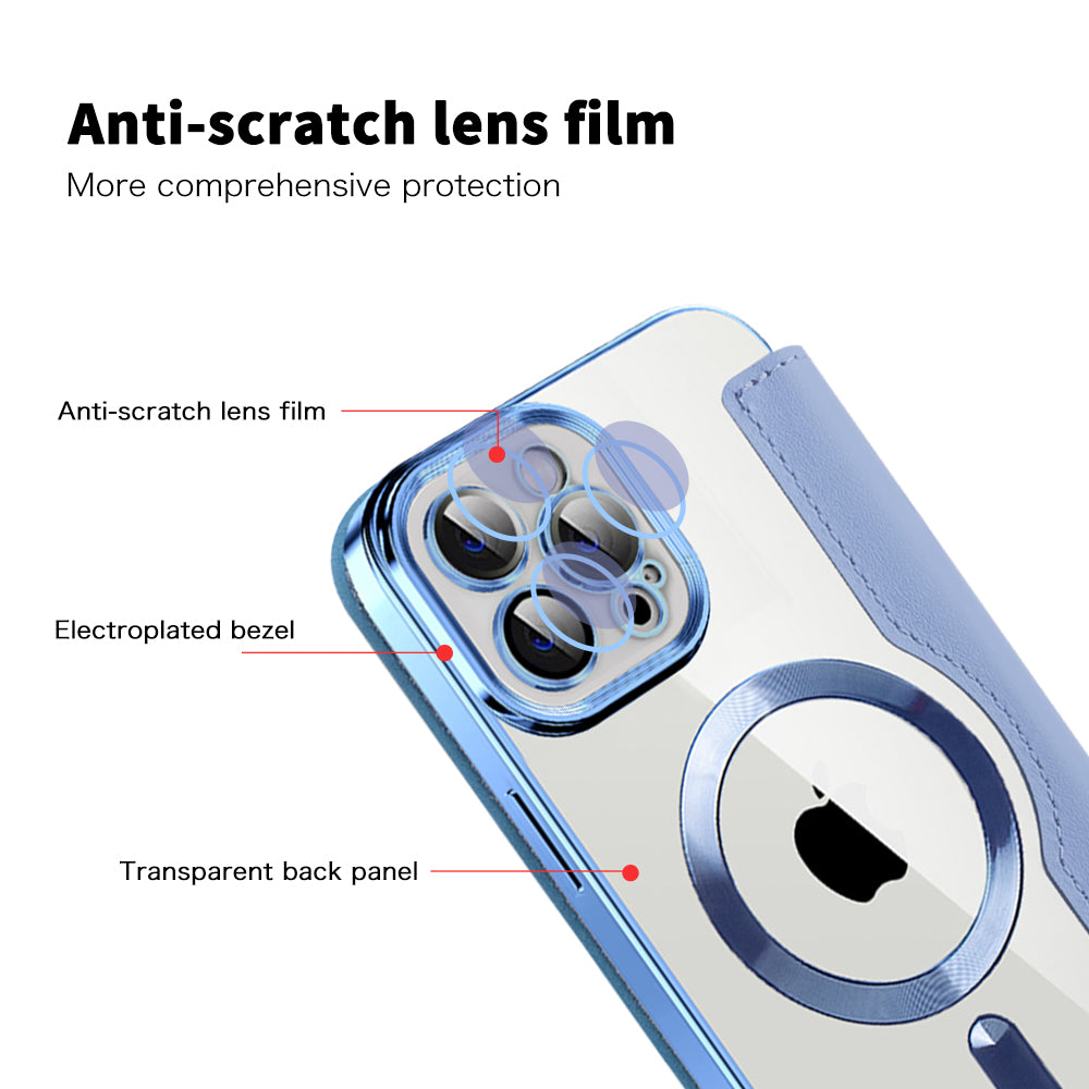 Capa MagSafe para Apple iPhone 12 Pro Max, Techsuit, SmartMag Book, Azul