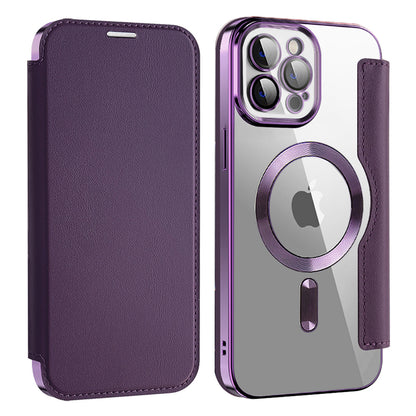 Capa MagSafe para Apple iPhone 12 Pro Max, Techsuit, SmartMag Book, Roxo