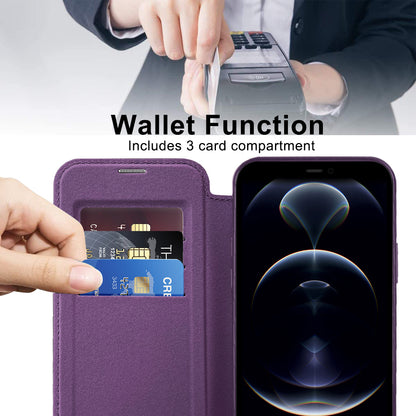 Capa MagSafe para Apple iPhone 12 Pro Max, Techsuit, SmartMag Book, Roxo