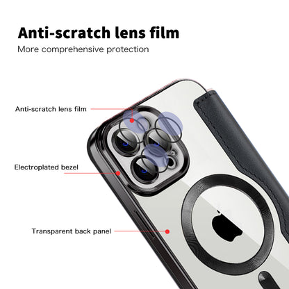 Capa MagSafe para Apple iPhone 12 Pro Max, Techsuit, SmartMag Book, Preta