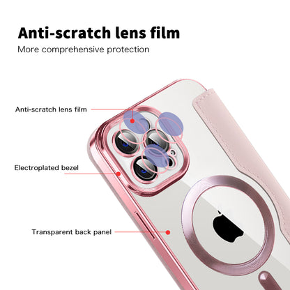 Capa MagSafe para Apple iPhone 12 Pro Max, Techsuit, SmartMag Book, Rosa