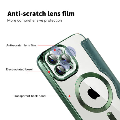 Capa MagSafe para Apple iPhone 12 Pro Max, Techsuit, SmartMag Book, Verde