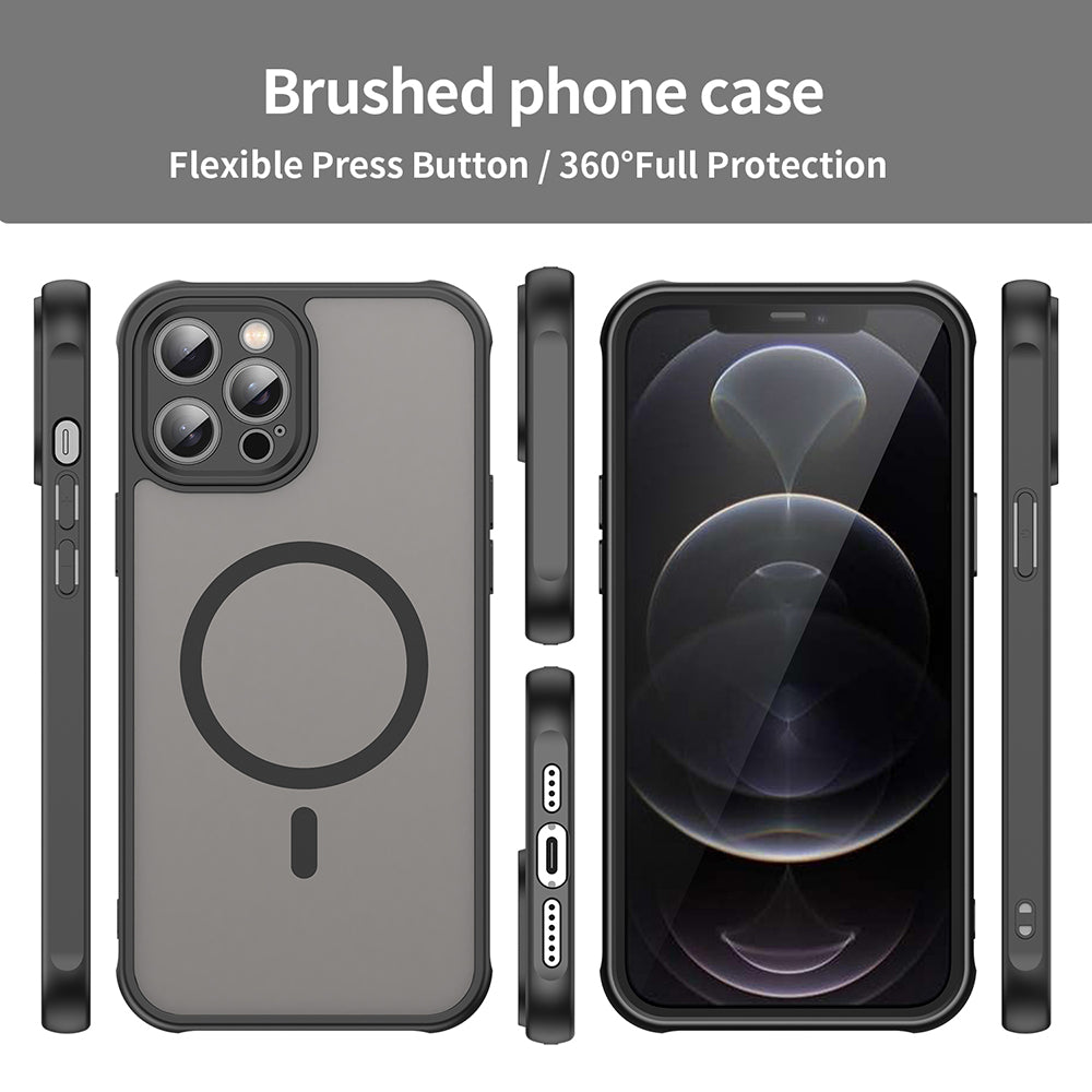 MagSafe Case for Apple iPhone 12 Pro, Techsuit, HaloFrost II, Black