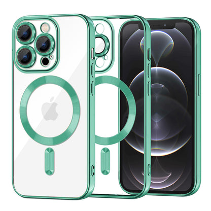 Capa MagSafe para Apple iPhone 12 Pro, Techsuit, Luxury Crystal, Verde Claro