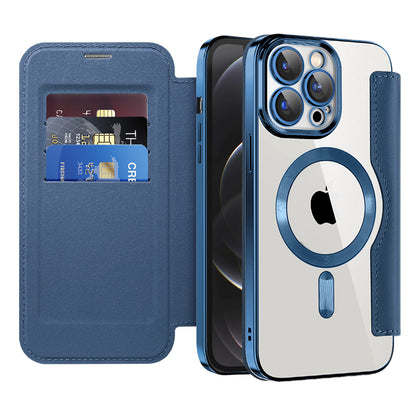 Capa MagSafe para Apple iPhone 12 Pro, Techsuit, SmartMag Book, Azul