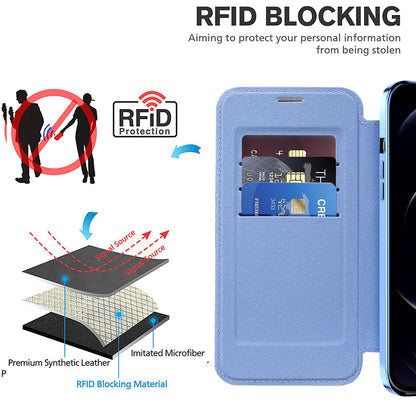 Capa MagSafe para Apple iPhone 12 Pro, Techsuit, SmartMag Book, Azul