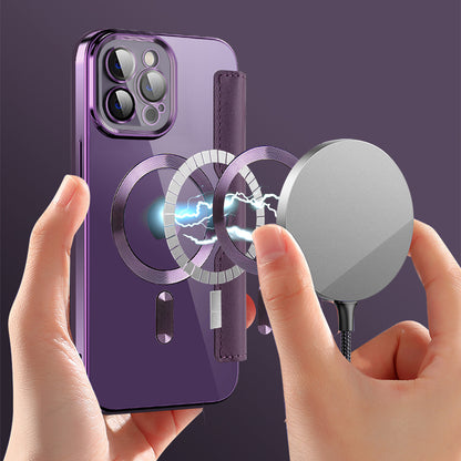 Capa MagSafe para Apple iPhone 12 Pro, Techsuit, SmartMag Book, Roxo