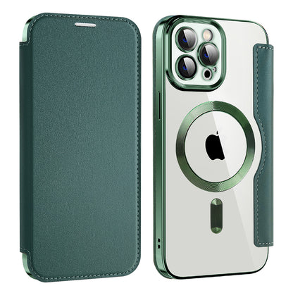 Capa MagSafe para Apple iPhone 12 Pro, Techsuit, SmartMag Book, Verde