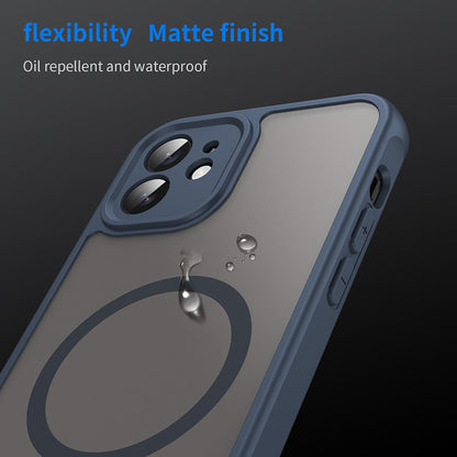 MagSafe Case for Apple iPhone 12, Techsuit, HaloFrost II, Navy Blue