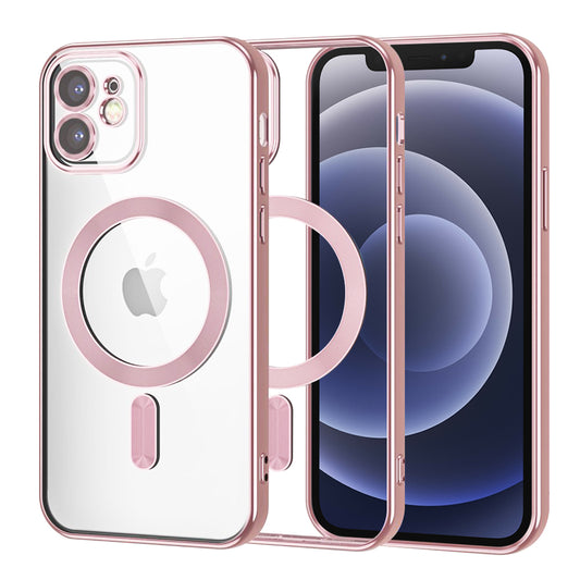 Capa MagSafe para Apple iPhone 12, Techsuit, Luxury Crystal, Rosa