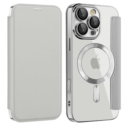 Capa MagSafe para Apple iPhone 12, Techsuit, SmartMag Book, Cinzento