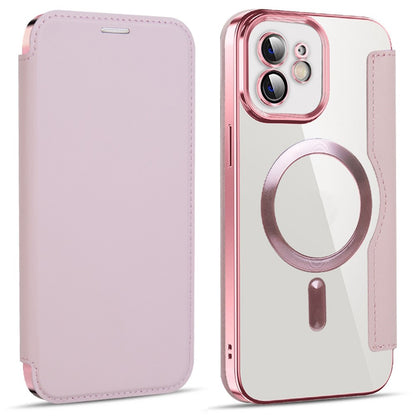 Capa MagSafe para Apple iPhone 12, Techsuit, SmartMag Book, Rosa