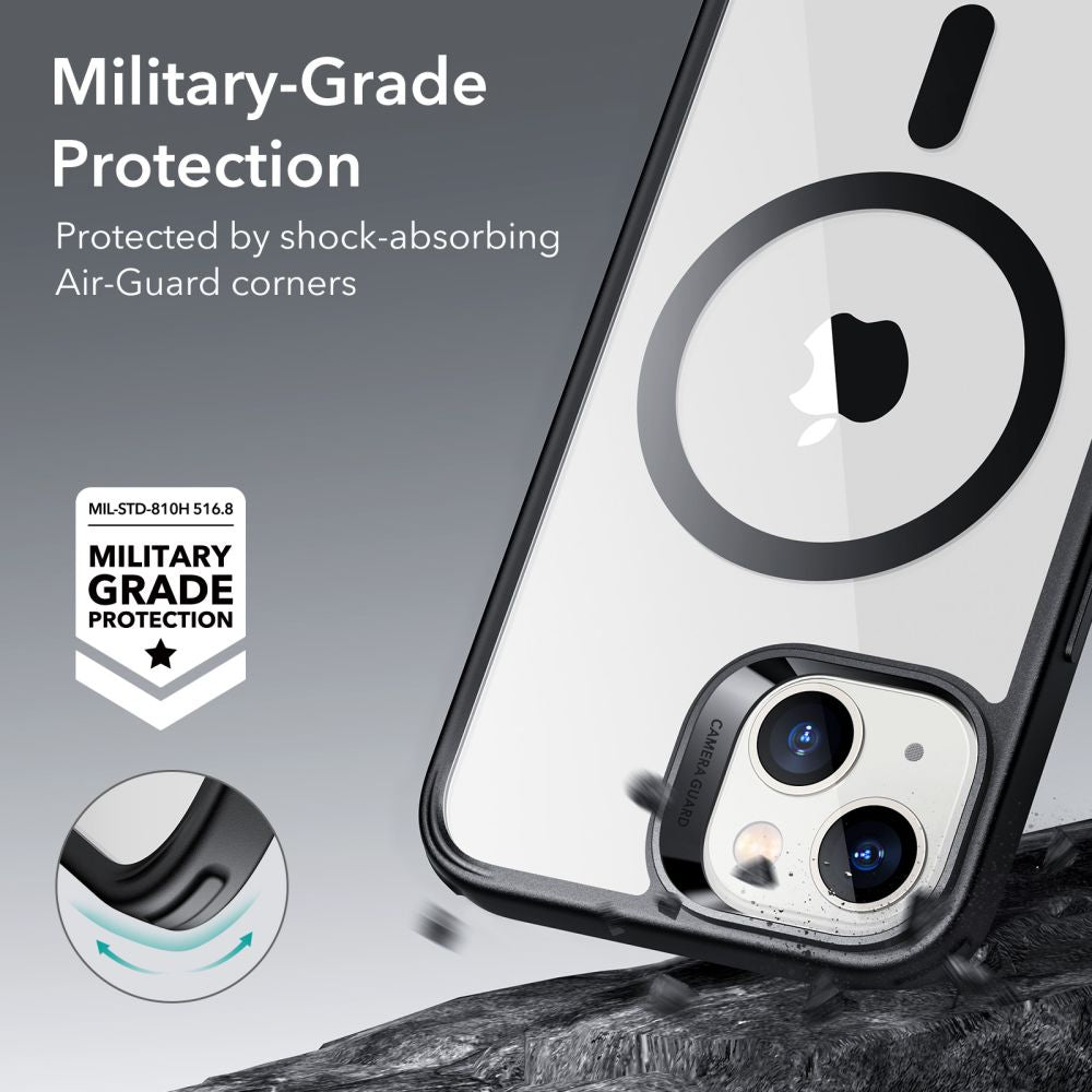 Capa MagSafe para Apple iPhone 14 / 13, ESR, Classic Hybrid, Preta Transparente