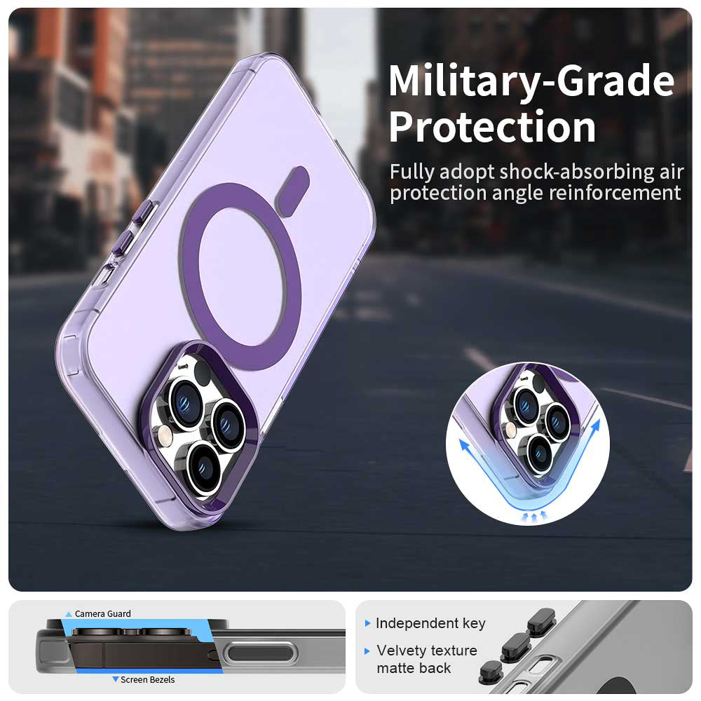 Capa MagSafe para Apple iPhone 13 Pro Max, Techsuit, CandyCase, Roxo