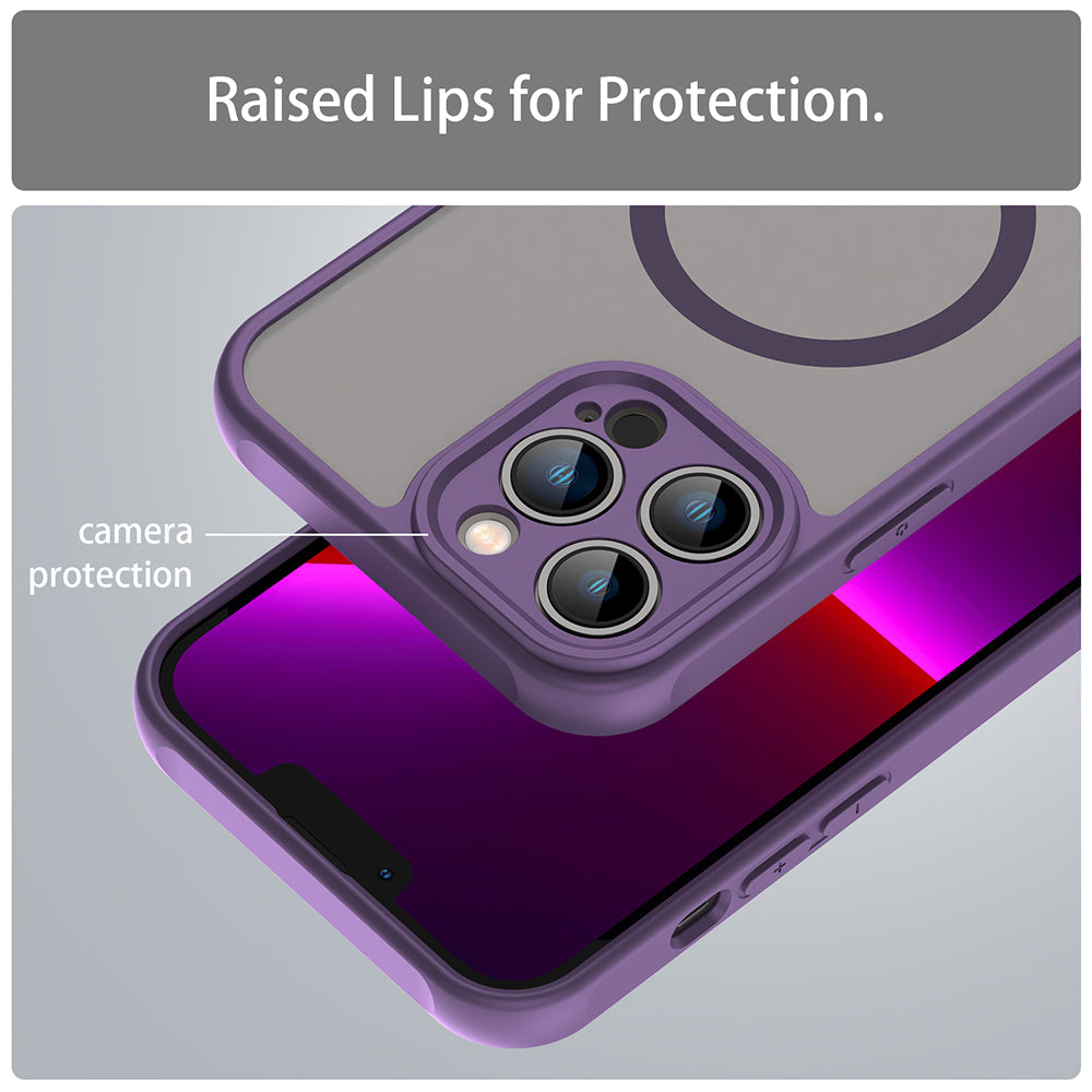 Capa MagSafe para Apple iPhone 13 Pro Max, Techsuit, HaloFrost II, Roxo