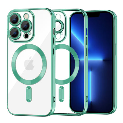 Capa MagSafe para Apple iPhone 13 Pro Max, Techsuit, Luxury Crystal, Verde Claro