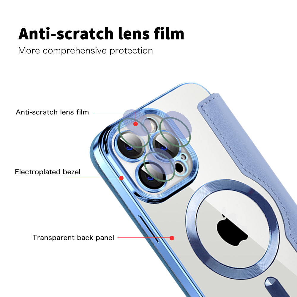 Capa MagSafe para Apple iPhone 13 Pro Max, Techsuit, SmartMag Book, Azul