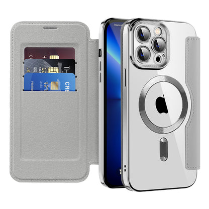 Capa MagSafe para Apple iPhone 13 Pro Max, Techsuit, SmartMag Book, Cinzento