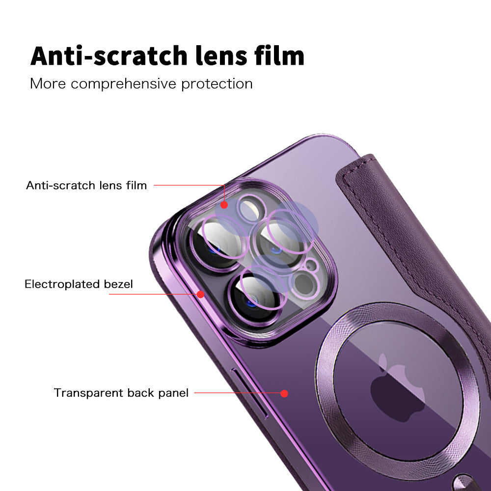 Capa MagSafe para Apple iPhone 13 Pro Max, Techsuit, SmartMag Book, Roxo