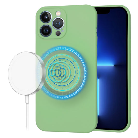 MagSafe Case for Apple iPhone 13 Pro Max, Techsuit, SoftFlex, Light Green