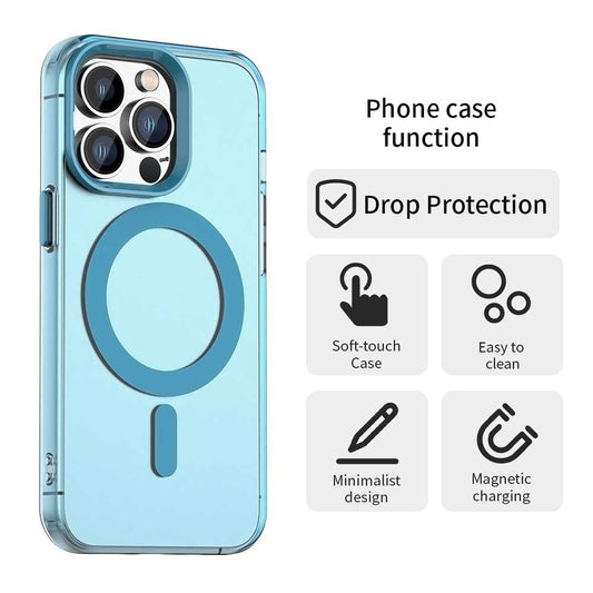 Capa MagSafe para Apple iPhone 13 Pro, Techsuit, CandyCase, Azul