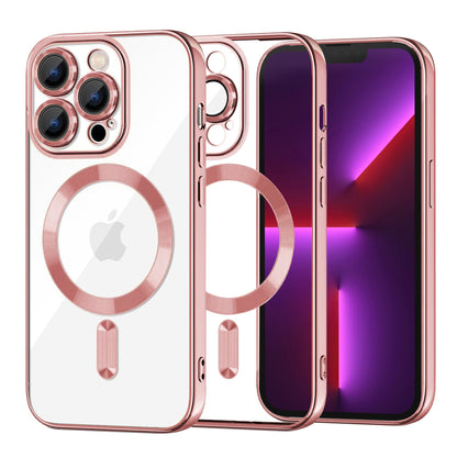 Capa MagSafe para Apple iPhone 13 Pro, Techsuit, Luxury Crystal, Rosa