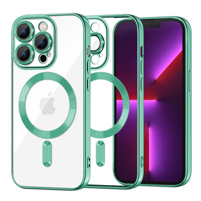 Capa MagSafe para Apple iPhone 13 Pro, Techsuit, Luxury Crystal, Verde Claro