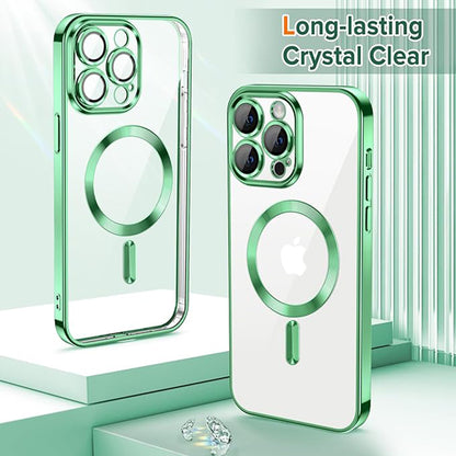 Capa MagSafe para Apple iPhone 13 Pro, Techsuit, Luxury Crystal, Verde Claro