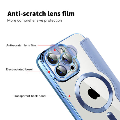 Capa MagSafe para Apple iPhone 13 Pro, Techsuit, SmartMag Book, Azul