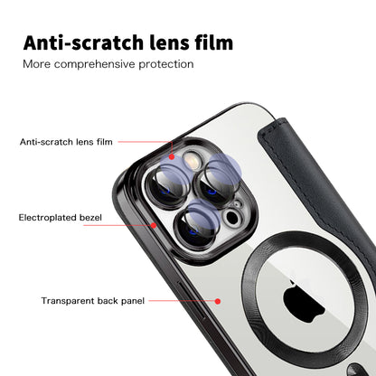 Capa MagSafe para Apple iPhone 13 Pro, Techsuit, SmartMag Book, Preta
