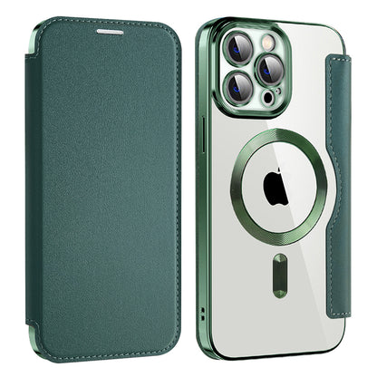 Capa MagSafe para Apple iPhone 13 Pro, Techsuit, SmartMag Book, Verde