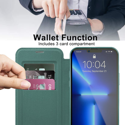 Capa MagSafe para Apple iPhone 13 Pro, Techsuit, SmartMag Book, Verde