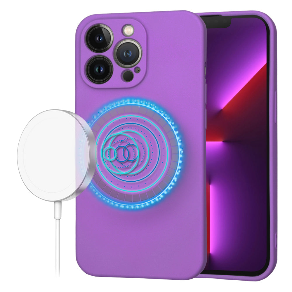 Capa MagSafe para Apple iPhone 13 Pro, Techsuit, SoftFlex, Roxo