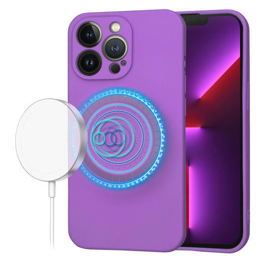 Capa MagSafe para Apple iPhone 13 Pro, Techsuit, SoftFlex, Roxo