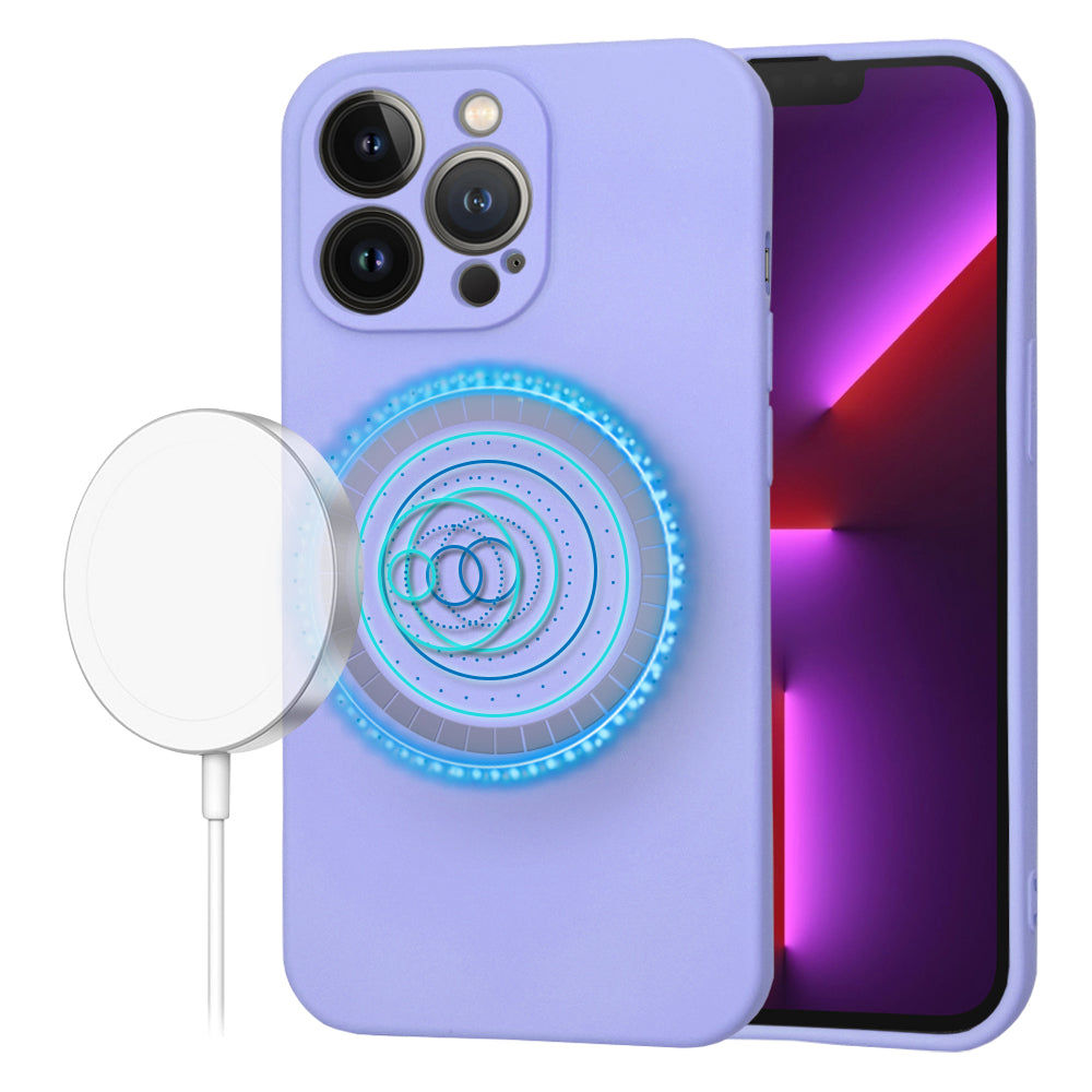 Capa MagSafe para Apple iPhone 13 Pro, Techsuit, SoftFlex, Roxo Claro