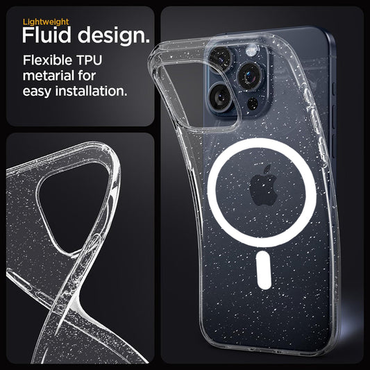 MagSafe Case for Apple iPhone 13 Pro, Techsuit, SparkleSkin, Transparent