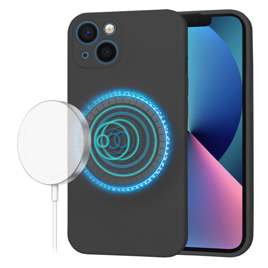 Capa MagSafe para Apple iPhone 13, Techsuit, SoftFlex, Preta