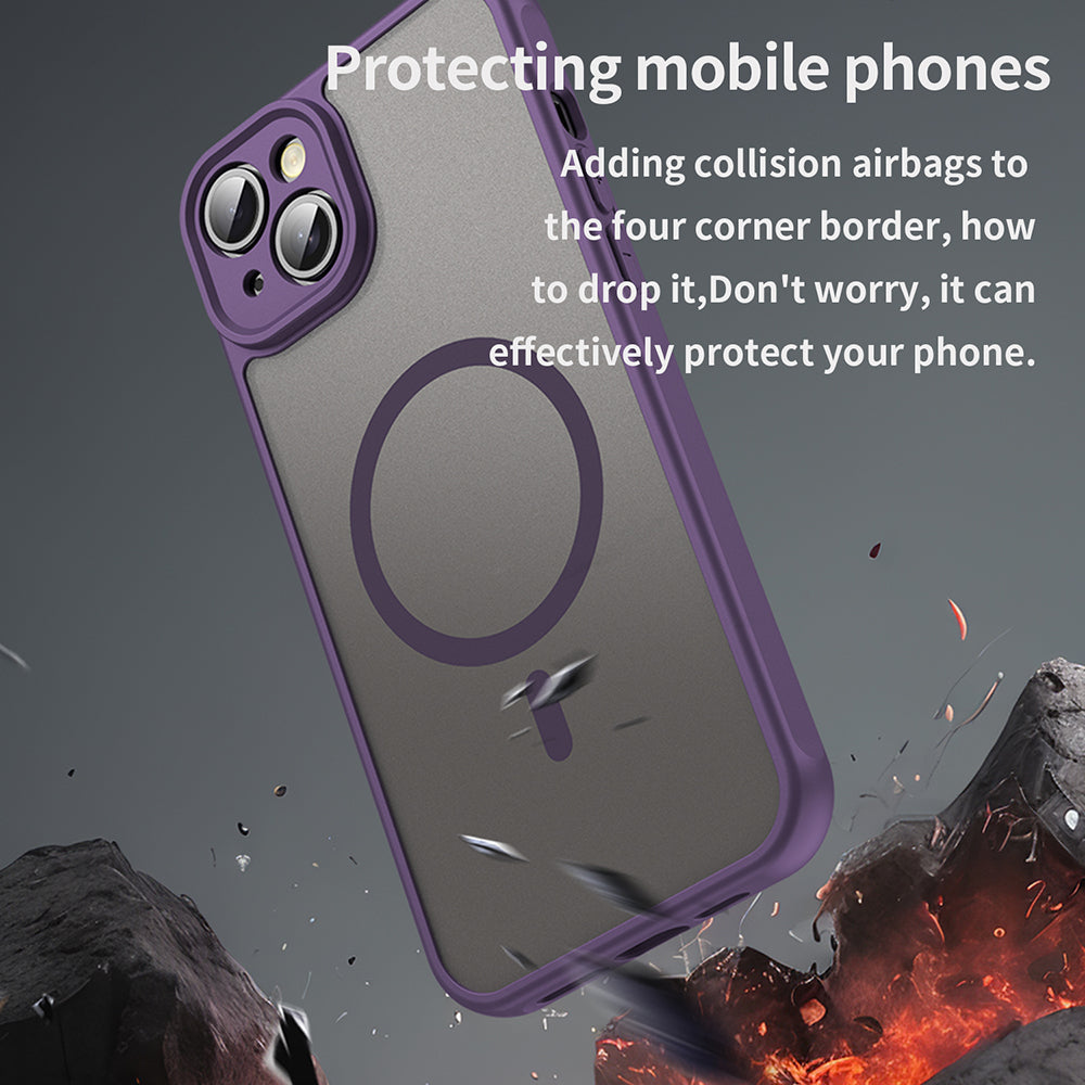 Capa MagSafe para Apple iPhone 14 Plus, Techsuit, HaloFrost II, Roxo