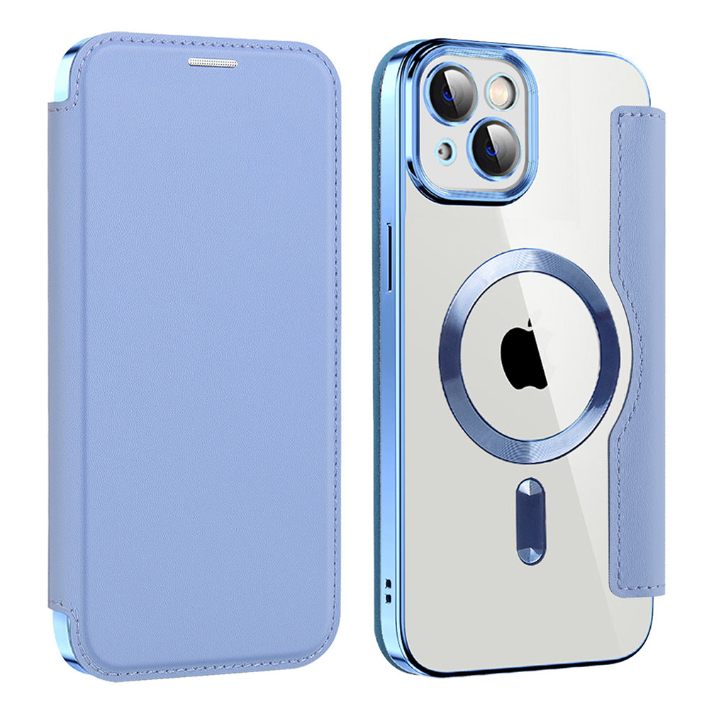 Capa MagSafe para Apple iPhone 14 Plus, Techsuit, SmartMag Book, Azul