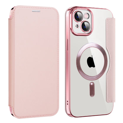 Capa MagSafe para Apple iPhone 14 Plus, Techsuit, SmartMag Book, Rosa