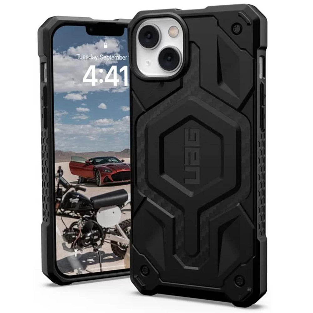 Capa MagSafe para Apple iPhone 14 Plus, Urban Armor Gear, Monarch Pro Carbon, Preta