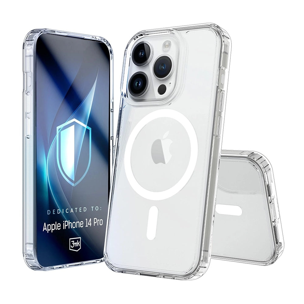 Capa MagSafe para Apple iPhone 14 Pro, 3MK, Armor MagCase, Transparente