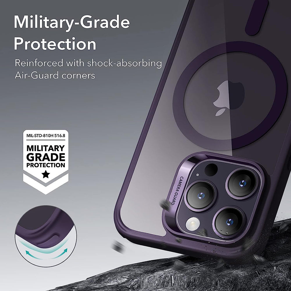 Capa MagSafe para Apple iPhone 14 Pro, ESR, Classic Hybrid, Roxo Transparente