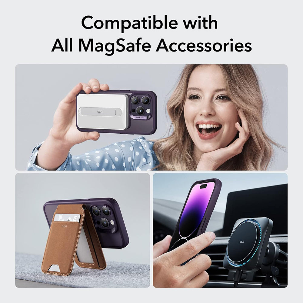 Capa MagSafe para Apple iPhone 14 Pro, ESR, Classic Hybrid, Roxo Transparente